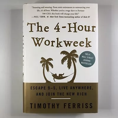 The 4-Hour Work Week By Timothy Ferriss Hardcover Money Business Escape 9 To 5 • $27.97