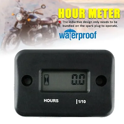 1PC Small Waterproof Digital Hour Meter For Lawn Mower Generator Motorcycle ATV • $6.99