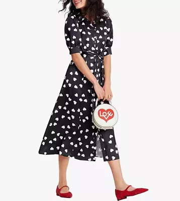 Kate Spade Collar Short Sleeve Shirt Midi Dress • $105