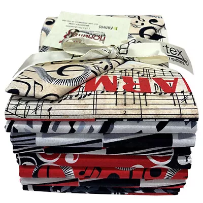 Musical Moments Music Theme Cotton Fabric Fat Quarter Set 17 FQ Benartex Set • $41.01