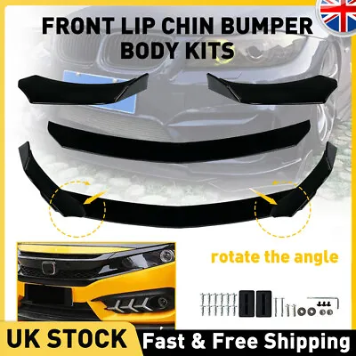 4X Front Bumper Lip Splitter Spoiler Kit For BMW E90 E92 E93 325i 335i 320i 328i • £34.99