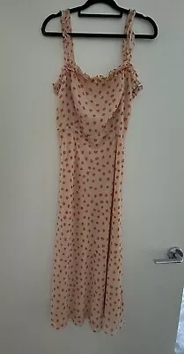 Peach Maxi Long Dress Floral 8 • $10