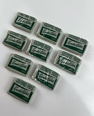 Set Of 9 NOS Sealed Vintage Eberhard Faber Kneaded Rubber Erasers No. 1224 • $14