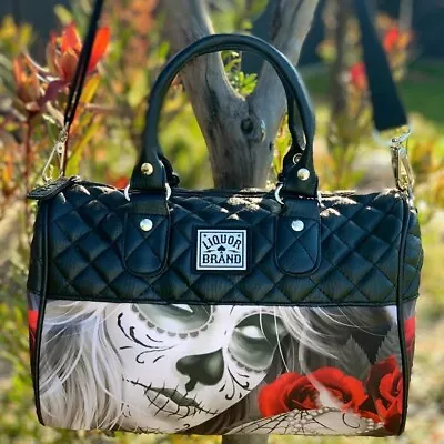 Liquorbrand Eternal Bliss Round Bag Sugar Skull Gothic Rockabilly Wiccan Handbag • $99.50