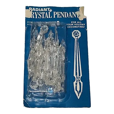 Vintage Clear Plastic Icicles 24 3  Christmas Ornaments Prism Crystal Pendant • $19.99