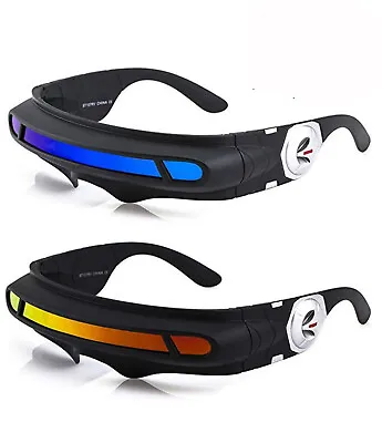 Costume Party Cyclops Futuristic Robot Wrap Shield Sunglasses With Hard Case  • $50