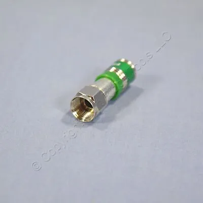 New Green Leviton Compression F-Type Connector Coaxial Cable Universal 40985-CPF • $1.43