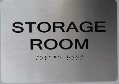 Storage Room Sign With Braille And Raised Letters (Aluminum Size 5X7) • $14.99