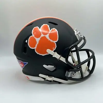 Clemson Tigers CUSTOM Concept Matte Black Mini Football Helmet • $65