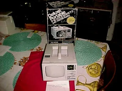 Vintage Portable Black & White TV 5” W/ AM FM Radio SUPERSONIC W/ Original Box  • $29.95