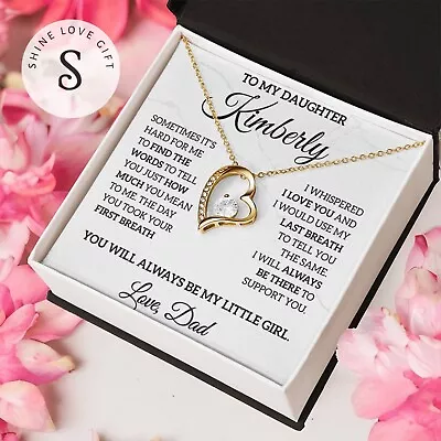 To My Daughter Daughter Birthday Gift Daughter Necklace Forever Love Necklace • $33.99