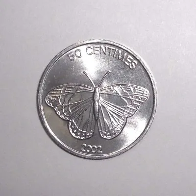 $4.89 • Buy 2002 Congo D.R. 50 Centimes, Butterfly, Insect, Wildlife Coin