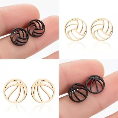 Volleyball Basketball Stud Earrings Sport Earring Studs Women Jewelry Gift 1Pair • $10.96