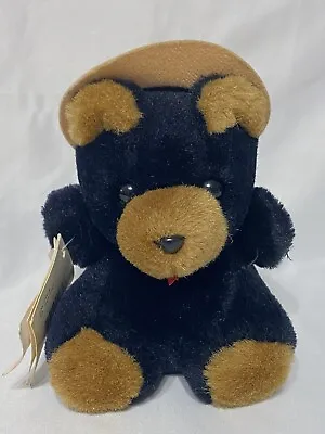 House Canada 5” Black Bear Souvenir Plush W/ Mountie Hat & Tags Stuffed Animal • $8