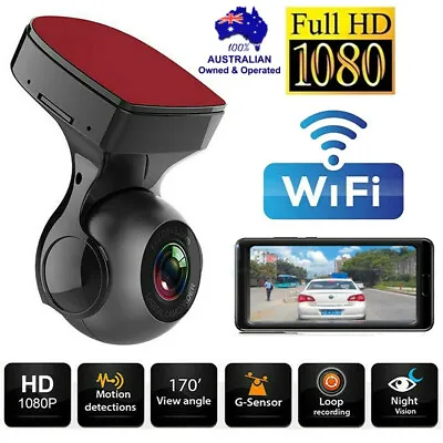 170° WiFi Dash Cam Recorder Car Camera HD 1080P Car DVR Vehicle Video G-Sensor • $39.93