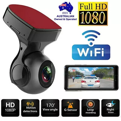 $39.93 • Buy 170° WiFi Dash Cam Recorder Car Camera HD 1080P Car DVR Vehicle Video G-Sensor