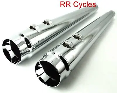 Chrome DNA Megaphone Slip Ons Mufflers Exhaust Harley Touring 95-16 Street Glide • $159