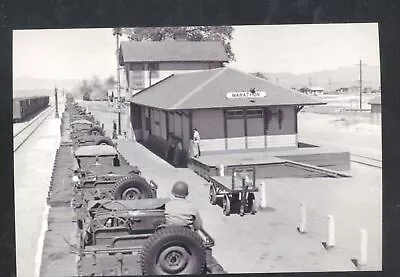 Real Photo Marathon Texas Railroad Depot Train Station Cars Postcard Copy • $11.99