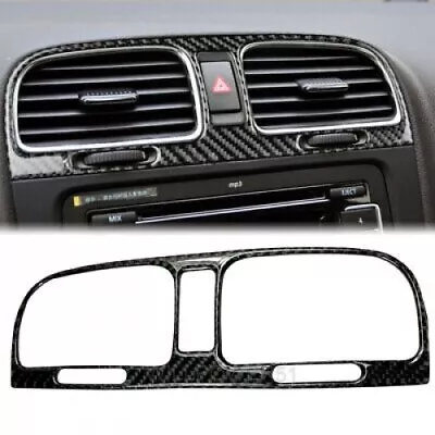 Gloss Real Carbon Fiber Air Outlet Panel Frame Trim Fits 10-14 Golf 6 GTI R MK6 • $39.20