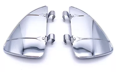 Custom Vintage Style Car Vent Wing Window Air Breeze Deflectors - Chrome Plastic • $16.99