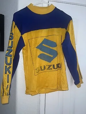 Vintage Team Suzuki Jersey Mx/Motocross Kids Size Large Made In USA • $39