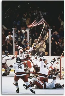 1980 OLYMPIC HOCKEY MIRACLE ON ICE OLYMPIC Poster Canvas • $53