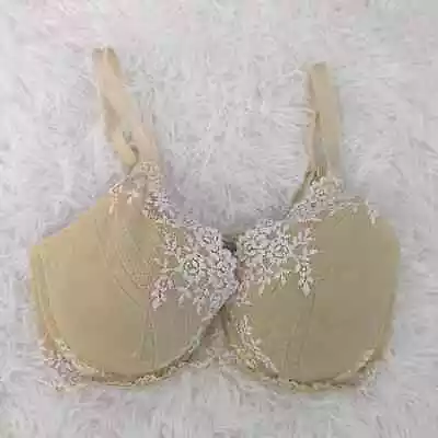 Wacoal 853291 Pale Yellow Lace Plunge Bra 36DD • $11.90