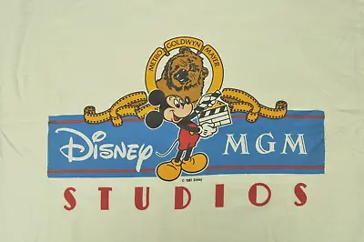 Vtg. Unworn 1987 Disney MGM Studios White Single Stitched Tee Shirt L USA Made • $54.95