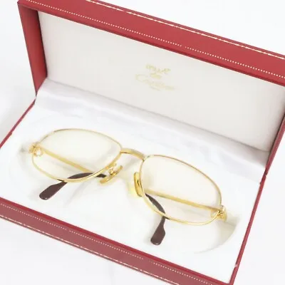 $379.99 • Buy Vintage Cartier 130 Eyeglasses Eyewear Glasses Gold Santos Teardrop Frame 54□16
