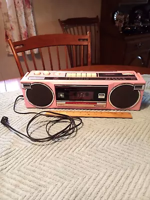 Vintage Panasonic Boombox Tape Player Radio. Model RX-FM15. Pink • $49.99