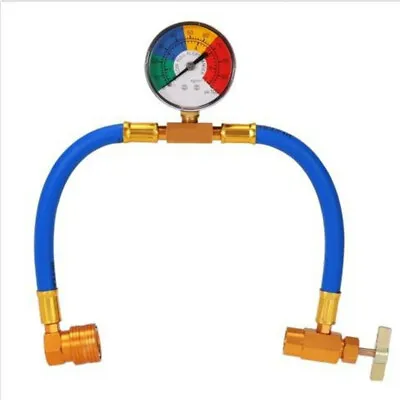 Air Conditioning Tools Freon R134a Charging Hose Gauge R134a Refrigerant Valve • $23.16