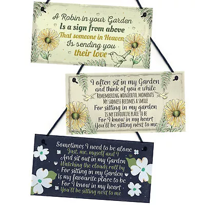 Garden Memorial PACK OF 3 Hanging Signs For Garden Shed Remembrance Plaques • £8.99