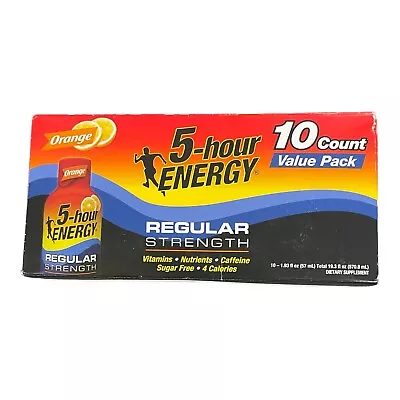 5-Hour Energy Regular Strength 10 Count Value Pack Orange Flavor Exp 05/24  • $15.99