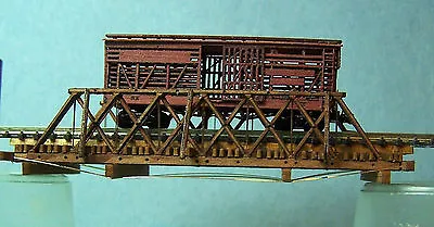 TRUSS BRIDGE Z Scale Model Railroad Structure Unpainted Wood Laser Kit RSL4028 • $41.21