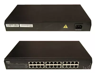 Dell PowerConnect 2224 24-Port  Network Switch & Instructions ( No Power Lead ) • £49.99