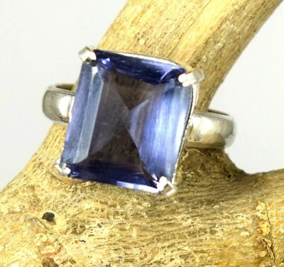 £49.19 • Buy Christmas Gift 22.15 Ct Natural Emerald Cut Violet Spinel Gemstone Ring