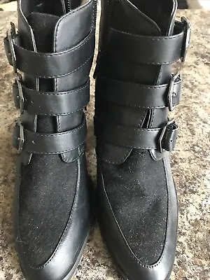 £9.99 • Buy Redherring Black Ankle Boots Size 4