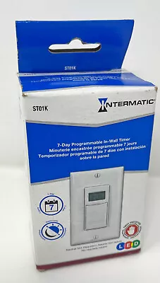 Intermatic 7day Programmable In-wall Timer ST01K White Astronomic New In Box • $49.95