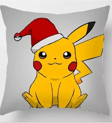 1× Pokemon Pikachu Anime Cushion Case Cover 45 X 45cm Cartoon Sofa Pillow • $28