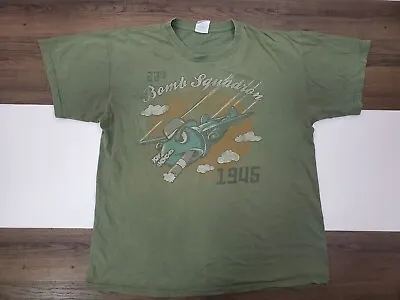 $10.79 • Buy 22nd Bomb Squadron 1945 Air Force Fighter Jet Size Large Green Shirt Tee