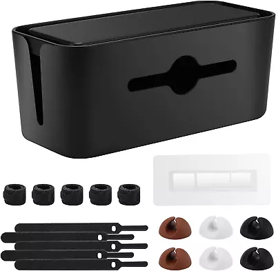 Cable Management BoxCord Box To Hide Power StripsCord Organizer Hider To The • $23.79