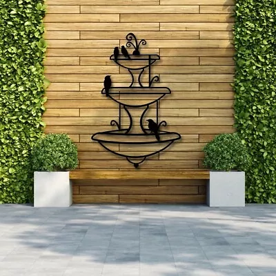 Metal Garden Artwall Decorationfountain Metal Artmetal Wall Art 38''x25'' • $86.80