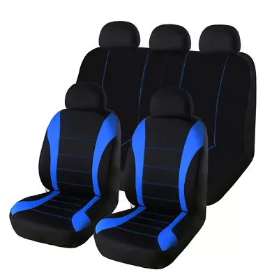 Mesh Fabric Breathable Car 5 Seat Covers Front&Rear Full Set Bench Row Universal • $19.99