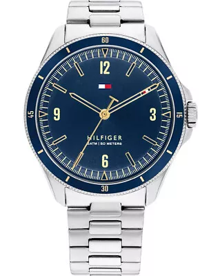 Mens Tommy Hilfiger Maverick Watch 1791902 NEW Blue • $89