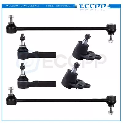 6PCS  Steering Sway Bars Tie Rod Ends Parts Fits 2004-2008 Pontiac Grand New • $51.29