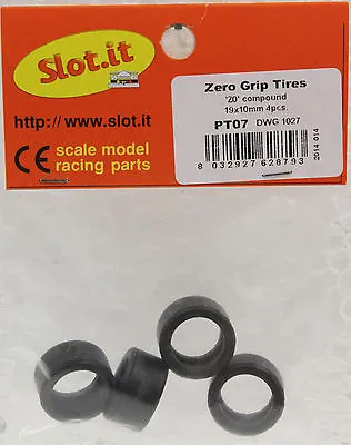 $8.99 • Buy Slot It Sipt07 Zero Grip Tires 4 Per Package New 1/32 Slot Car Part