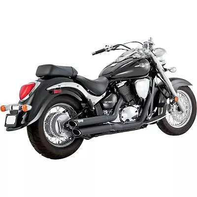 Vance And Hines Staggered Twin Slash Exhaust - Black 48293 • $609.61