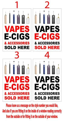$11.07 • Buy Vape Shop Window Sign Sticker Graphic Decal Advert 002