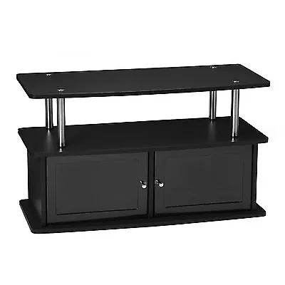 Designs2Go TV Stand For TVs Up To 49  With 2 Storage Cabinets And Shelf Black - • $52.99