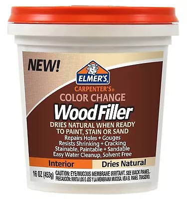 Elmers E914 Carpenters Color Change Wood Filler 16-Ounce Natural • $22.73